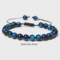 Blauwe Tijgeroog Kralen Armband 6MM - Natuursteen Meditatie Sieraden