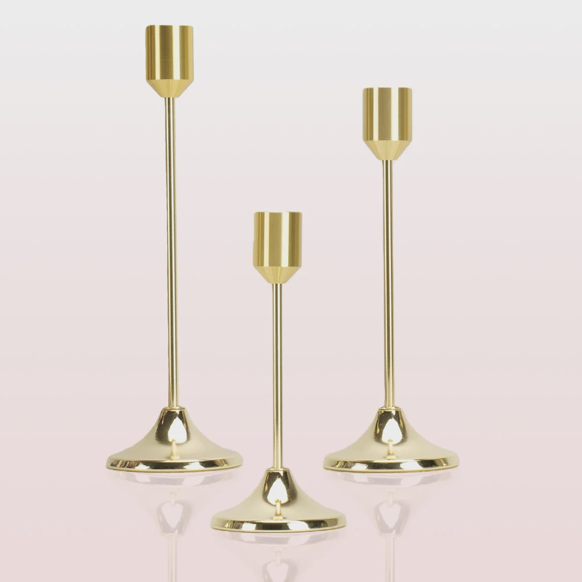 Set Kaarsenstandaards Klassiek Bullet-Head - Goud & Zwart - Decoratie & Tafeldecoratie