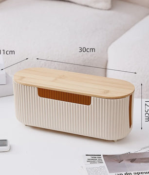 Stijlvolle Kabel Organizer Box met Deksel - Orde op Bureau en Werkplek