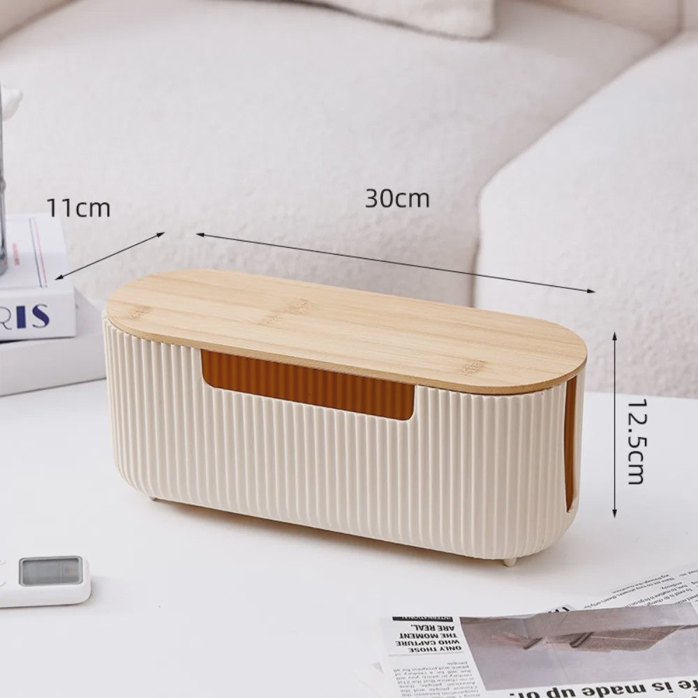 Stijlvolle Kabel Organizer Box met Deksel - Orde op Bureau en Werkplek
