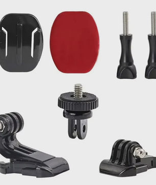 Motorhelm Mount Kit voor GoPro, SJCAM, AKASO, Insta360 - Kin, Zijkant, Top