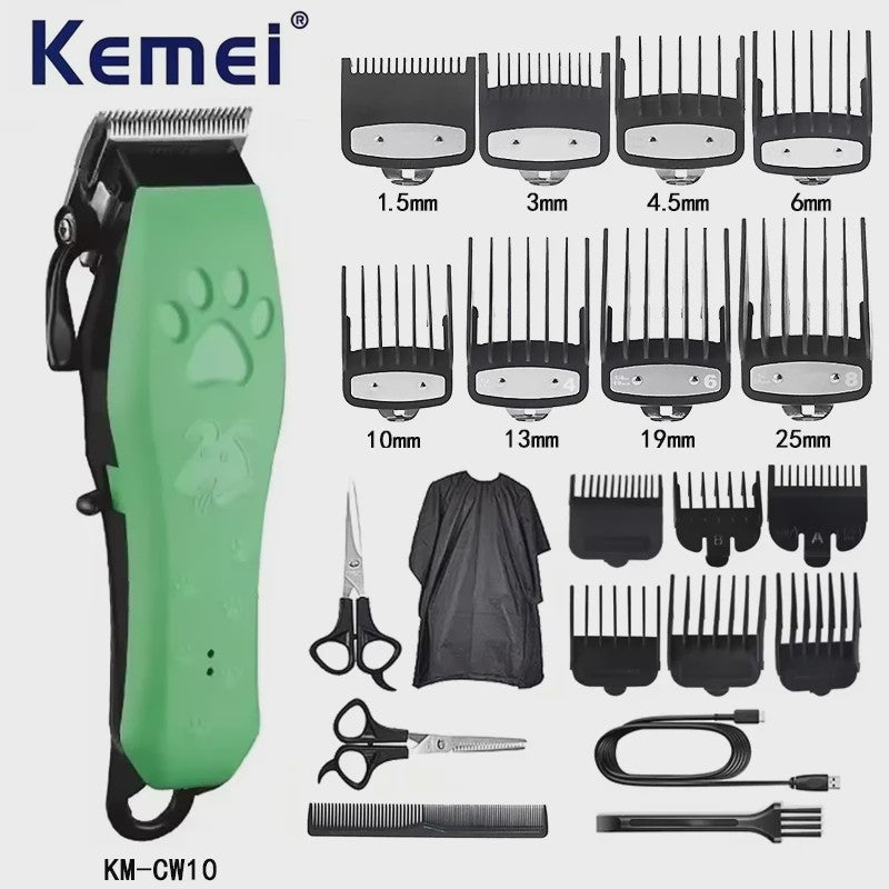 Kemei KM-CW10 Oplaadbare Hondentrimmer & Katten Scheerapparaat - Professioneel & Stil