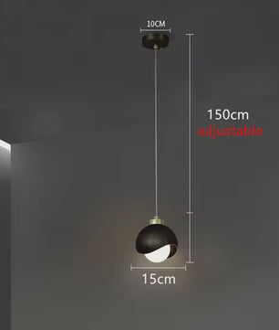 Moderne Hanglamp Glas Bol LED - Sfeervolle Verlichting voor Slaapkamer, Eetkamer & Keuken
