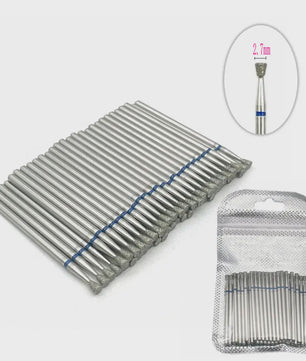 50 Stuks Diamant Freesjes Set - 2.35mm Schacht voor Nagel- en Tandheelkundig Gebruik