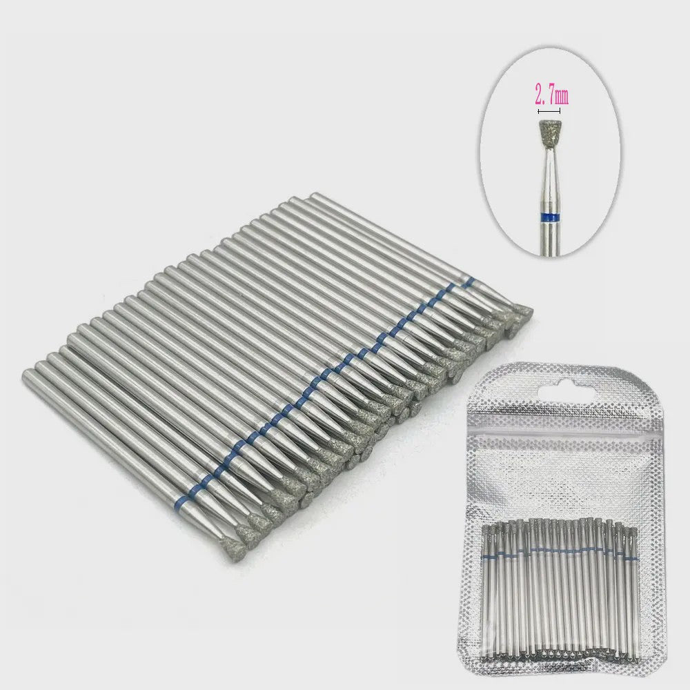 50 Stuks Diamant Freesjes Set - 2.35mm Schacht voor Nagel- en Tandheelkundig Gebruik