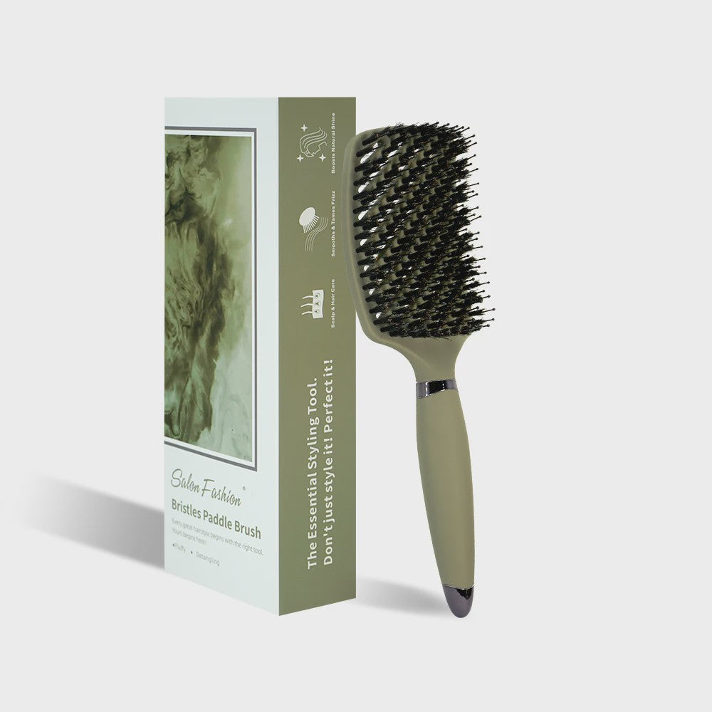Professionele Varkenshaar Borstel - Ontklittend, Antistatisch & Scalp Massage Haarkam