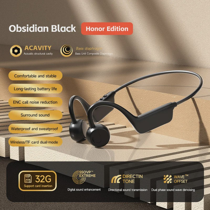 Lenovo Bone Conduction Koptelefoon - Draadloos, Waterdicht & Bluetooth 5.4 voor Sport & Zwemmen