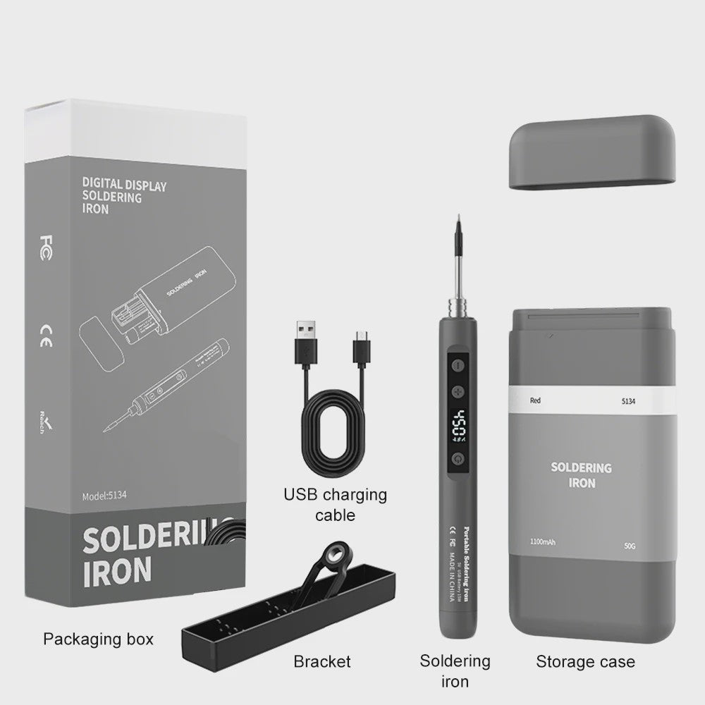 15W USB Slimme Soldeerbout Set met Temperatuurregeling en Type-C