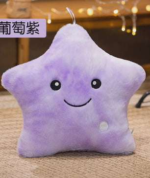 Glow-in-the-dark Ster Pluche Kussen - Zacht Verlicht Speelgoed voor Kinderen & Decoratie