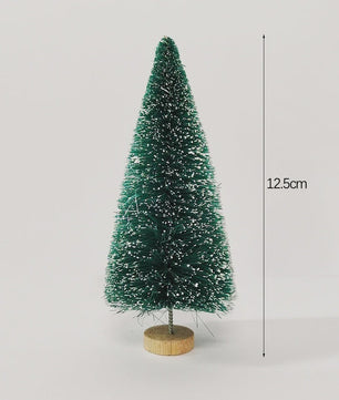 Set van 5 of 8 Mini Kerstboompjes - Tafeldecoratie met Houten Voet