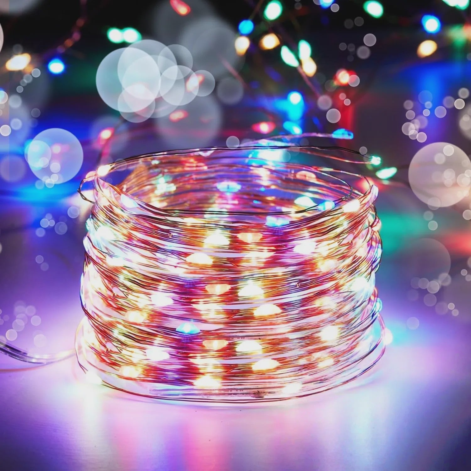 Sfeervolle Batterij-Aangedreven LED Snoerlichtjes met Koperdraad - 10-100 LED