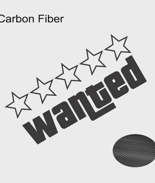 Wanted Vinyl Sticker Set - GTA Stijl Decals voor Auto, Motor & Laptop