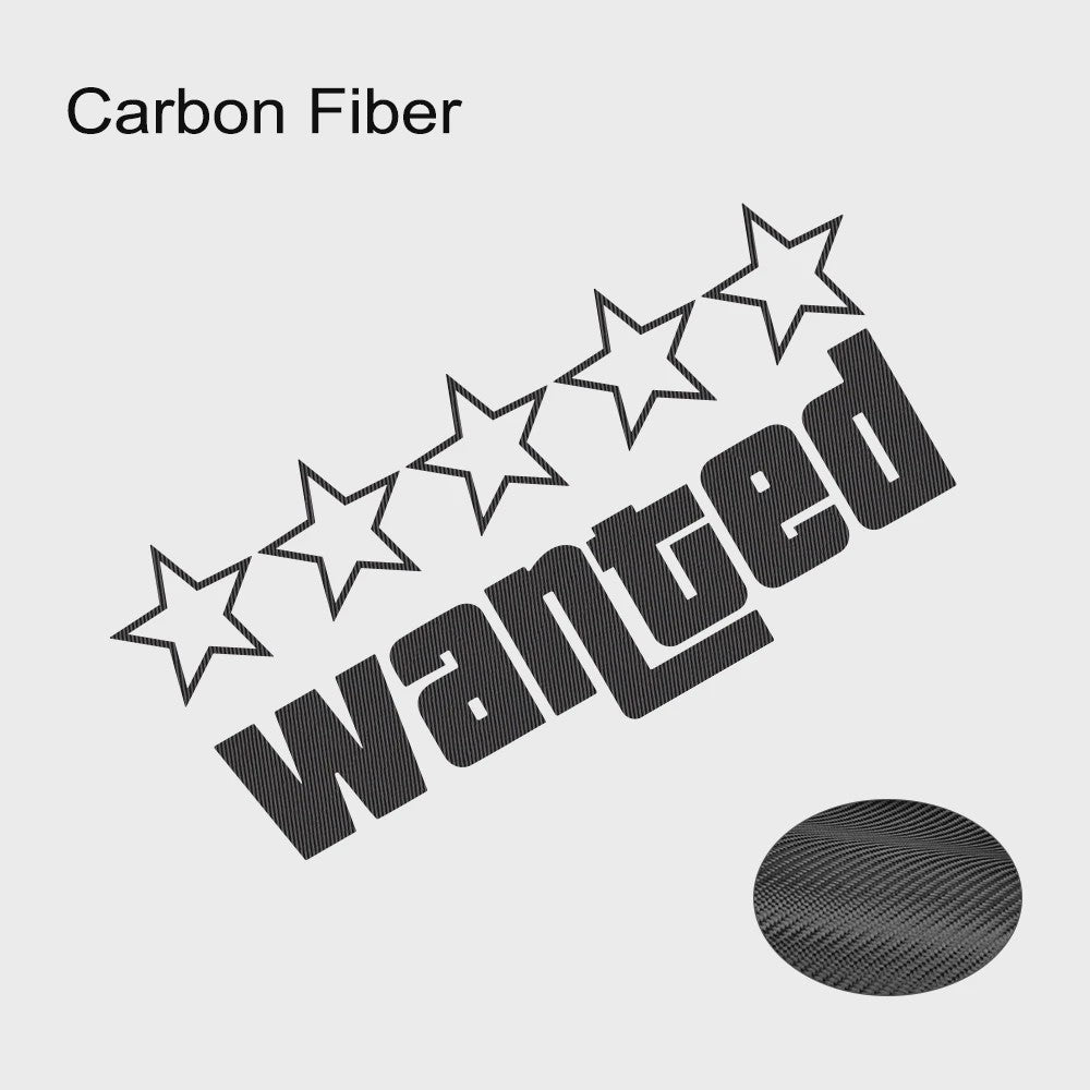 Wanted Vinyl Sticker Set - GTA Stijl Decals voor Auto, Motor & Laptop