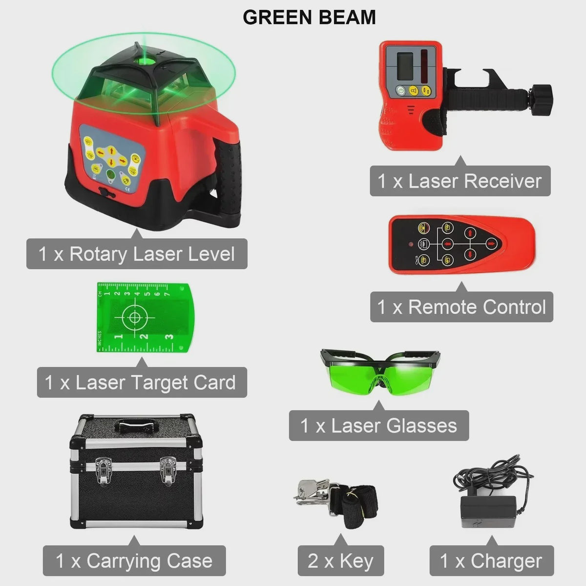 VEVOR Laser Waterpas Set met Statief en Meetstok - Precisie Metingen