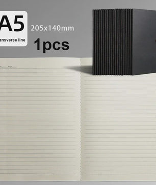 Vintage A5 Notitieboek met Kraft Kaft - Blanco, Gelinieerd of Geruit Papier