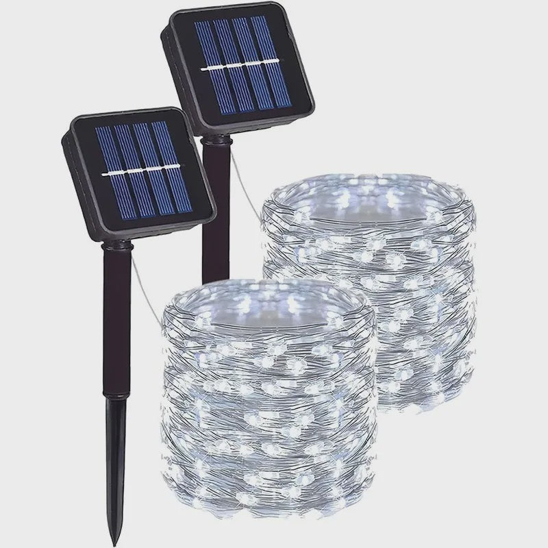 Zonne-energie Tuinslingers met 8 Modi - Waterdichte Draadverlichting voor Buitenfeesten en Kerst
