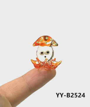 Schattig Mini Glazen Calamari Beeldje - Japans Stijl Zeedier Ornament voor Tafel & Aquarium Decoratie