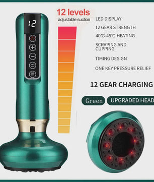 Elektrische Cupping Massager: 6 standen vacuüm, Gua Sha, anti-cellulitis & body shaping