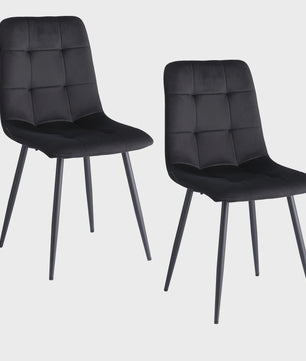 Moderne Velours Eetkamerstoelen (2/4/6 stuks) - Scandinavisch Design met Gevoerde Zitting
