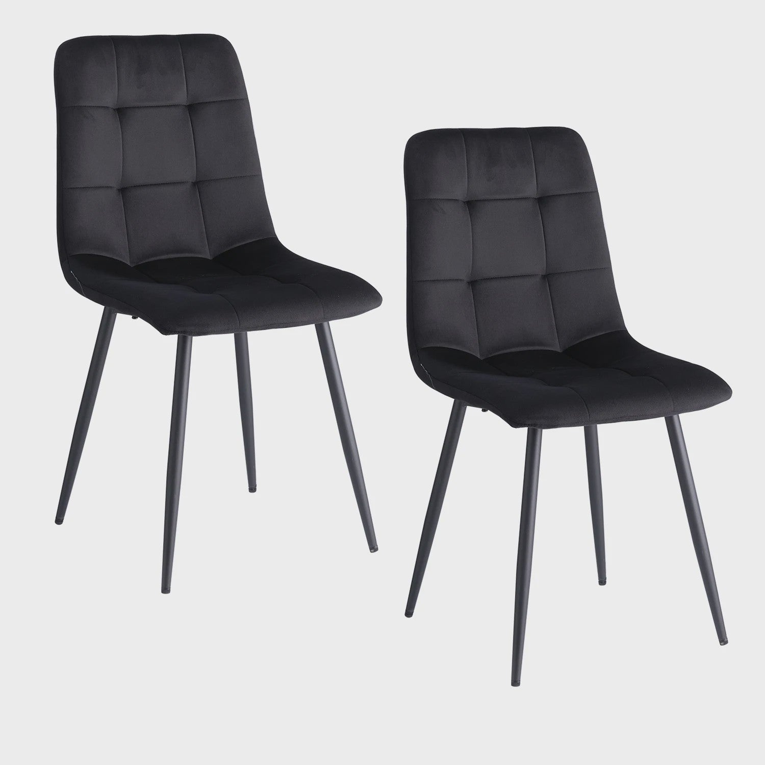 Moderne Velours Eetkamerstoelen (2/4/6 stuks) - Scandinavisch Design met Gevoerde Zitting