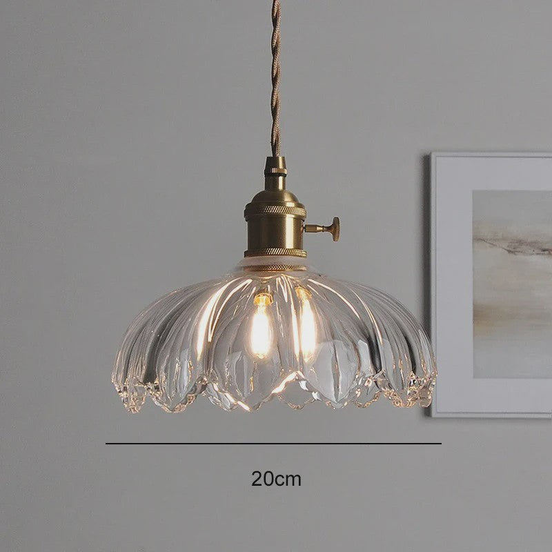 Nordic Groene Glazen Hanglamp met Koperen Fitting - Sfeervolle Moderne Verlichting