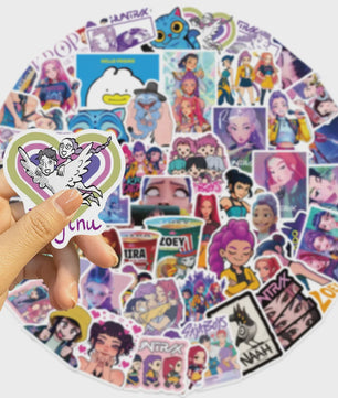 Set van 12 K-Pop Hantrix Tekenpotloden - Schattig Cartoon Design voor Kinderen