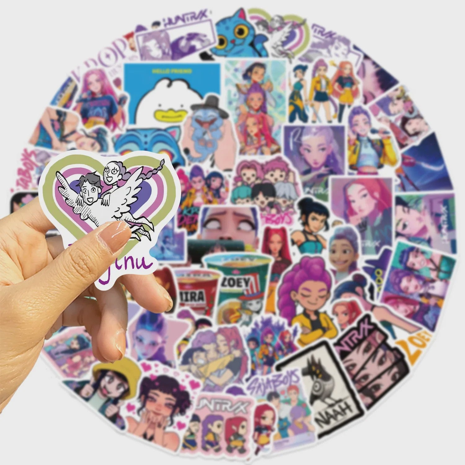 Set van 12 K-Pop Hantrix Tekenpotloden - Schattig Cartoon Design voor Kinderen