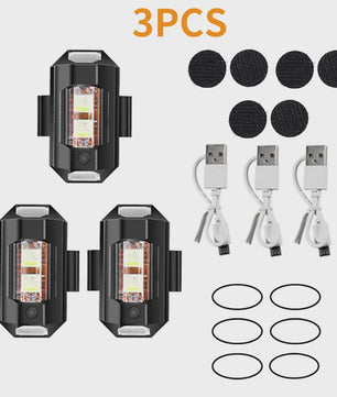 Universeel Mini LED Waarschuwingslicht - 7 Kleuren & 22 Modi - USB Oplaadbaar