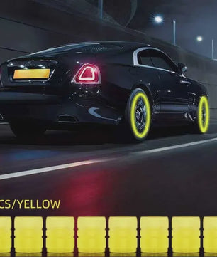 8x Lichtgevende Ventieldopjes voor Auto, Motor & Fiets - Nachtelijk Glow Effect