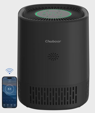Chuboor Luchtreiniger H13 HEPA met WiFi & App Bediening - Stil & Compact voor Ruimtes tot 20m²
