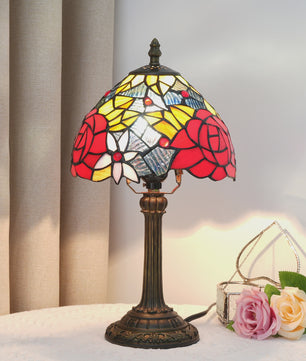 Vintage Stijl Tafellamp - Meerkleurige Tiffany Lamp 8-Inch voor Nachtkastje of Bureau