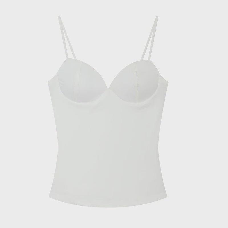 Dames Crop Top Corset Camisole Bruin - Mouwloos, Bodycon & Backless