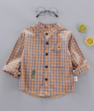 Lange Mouwen Jongens Shirt in Plaid Katoen - Perfect voor de Lente (1-4 Jaar)