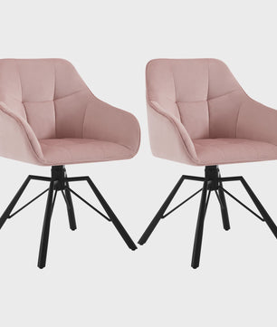 Set van 2 Comfortabele Draaistoelen met Armleuningen en Rugleuning - Stijlvol voor Keuken, Eetkamer en Woonkamer