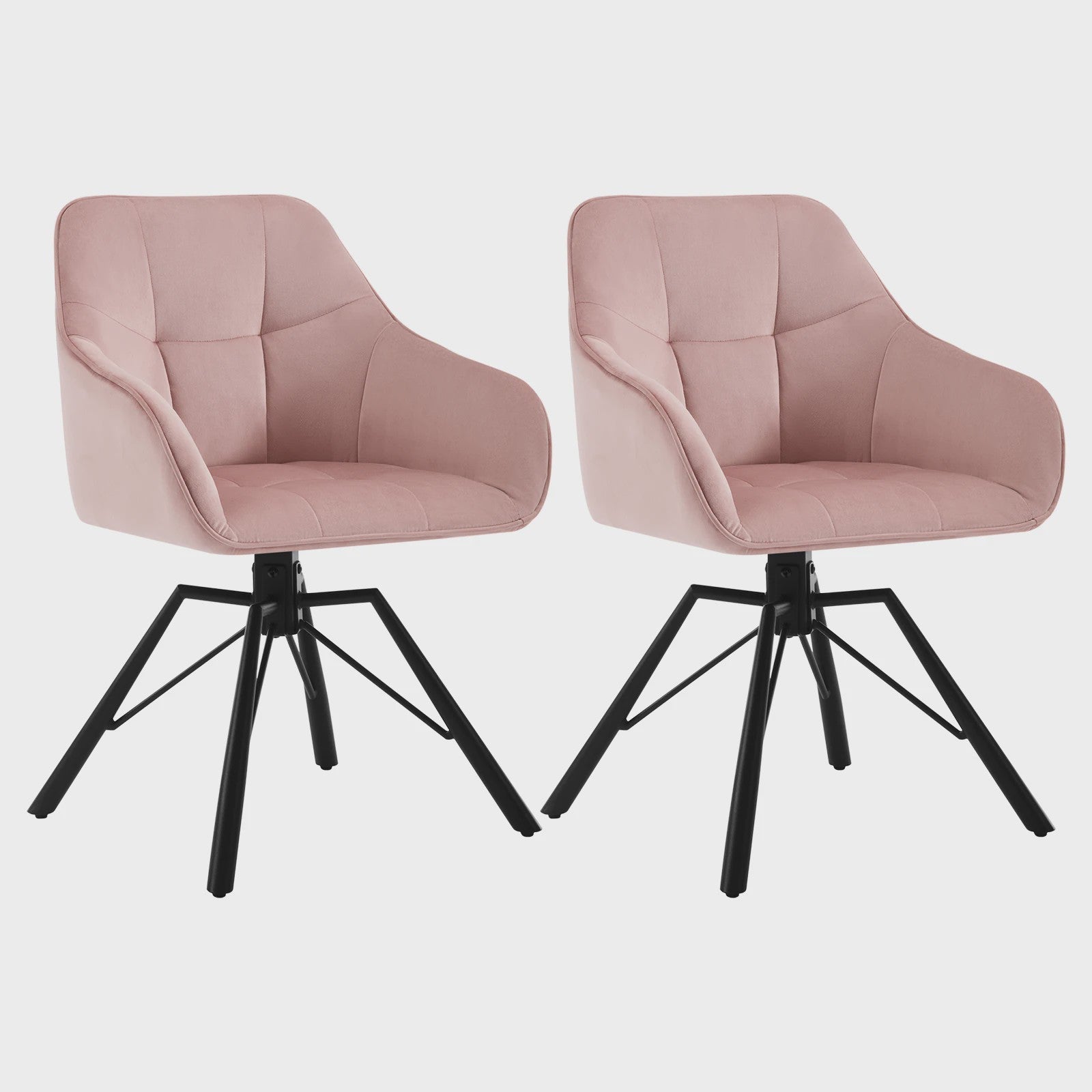Set van 2 Comfortabele Draaistoelen met Armleuningen en Rugleuning - Stijlvol voor Keuken, Eetkamer en Woonkamer