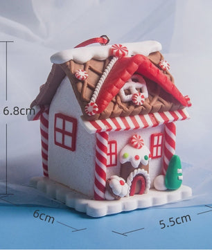 Set van 5 Kerstversiering Gingerbread Huizen - Decoratieve Kerstboom Hangers