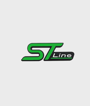 3D Metalen ST Line Grille Embleem Badge Chrome Sticker voor Ford