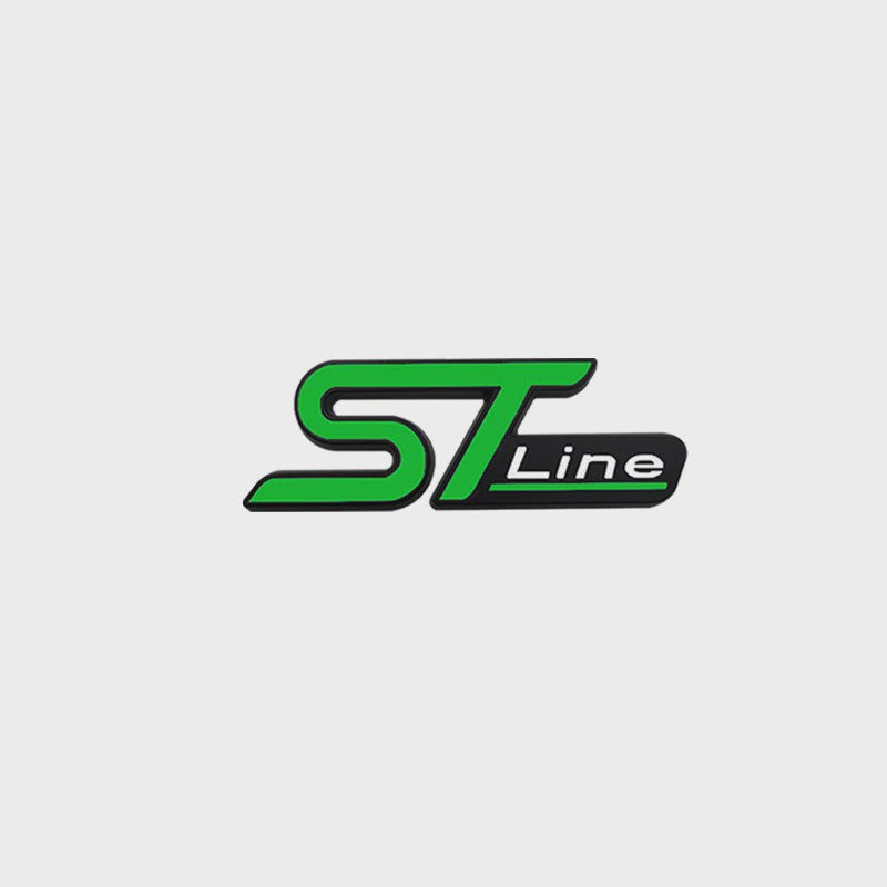 3D Metalen ST Line Grille Embleem Badge Chrome Sticker voor Ford