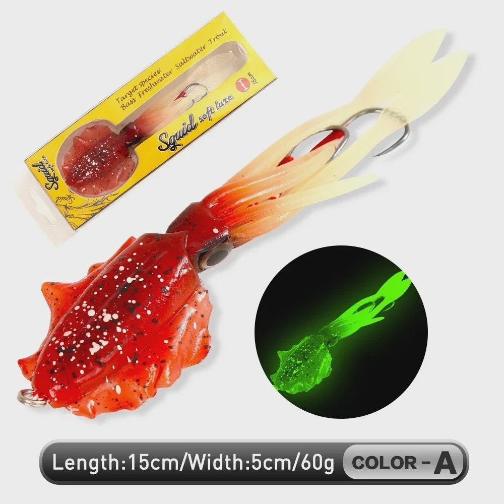 Zachte Inktvis Kunstaas 60g Luminous UV - Diepzee Vissen Trolling Lure