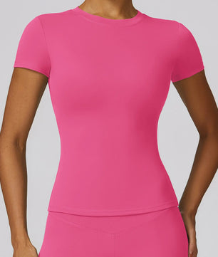 NCLAGEN Sport T-shirt Dames - Ademend & Stretchy Korte Mouw voor Yoga, Fitness & Hardlopen