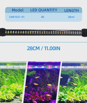 LED Aquarium Verlichting met RGBW Kleuren, Timer & Dimbaar