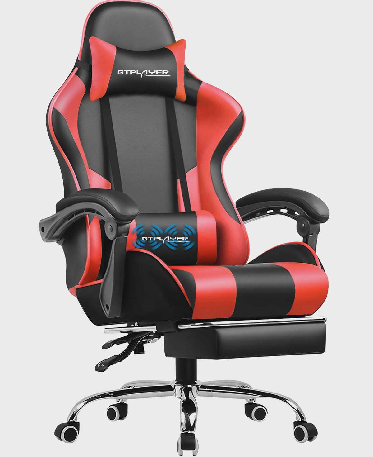 Gtplayer Ergonomische Gaming Chair met Massagefunctie en Voetensteun