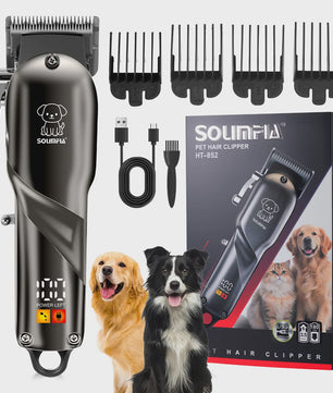 Solimpia Professionele Hond & Kat Trimmer - Krachtige 6500RPM Motor, USB Oplaadbaar, 180 Min Gebruikstijd, Stille Werking