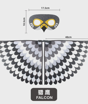 Veren Vleugels en Masker Set - Vogel Kostuum voor Kinderen - Halloween & Feest