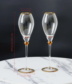 2pcs Light Luxury High-end Crystal Cup Red Wine Glass Set Tall Glass Party Wine Glass Glasses DrinkingGlasses for ChampagneFlute