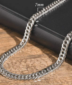 Vnox RVS Kubaanse Ketting voor Heren & Dames - 3/5/7/9mm Breed, Waterdicht & Hypoallergeen