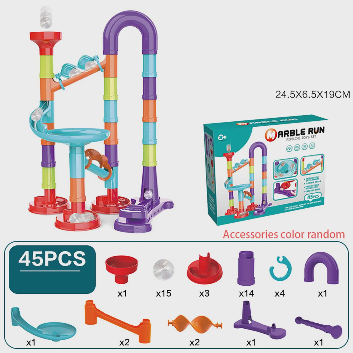 Montessori Marble Run Bouwset - Interactief Educatief Speelgoed voor Kinderen
