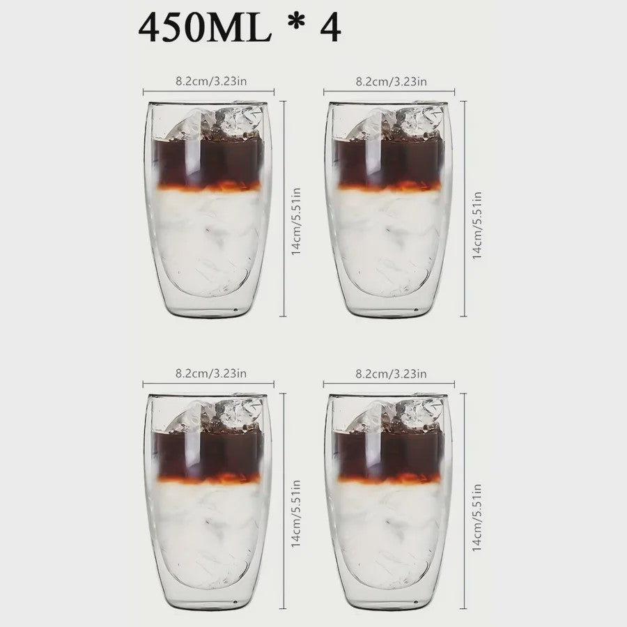 Dubbelwandige Glazen Mokken & Glazen (250-450ml) - Set van 2