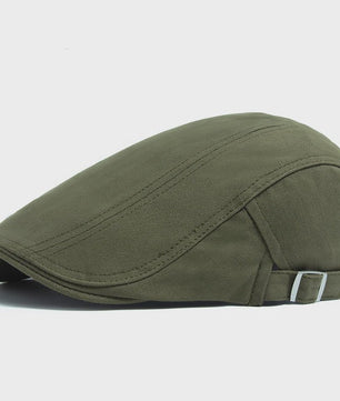 Klassieke Heren Baret - Stijlvolle Vintage Katoenen Pet met Vizier