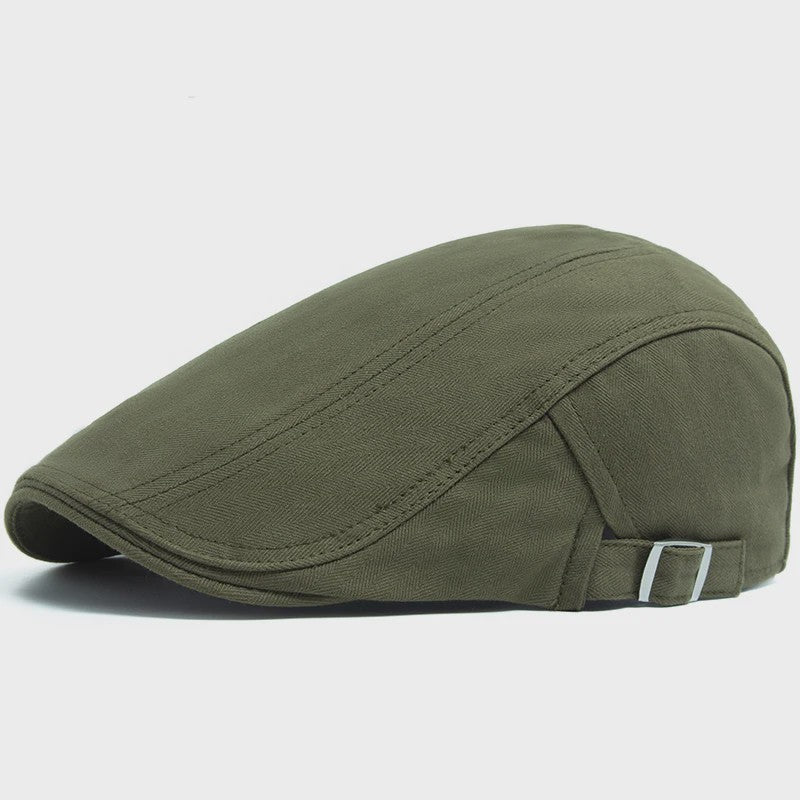 Klassieke Heren Baret - Stijlvolle Vintage Katoenen Pet met Vizier